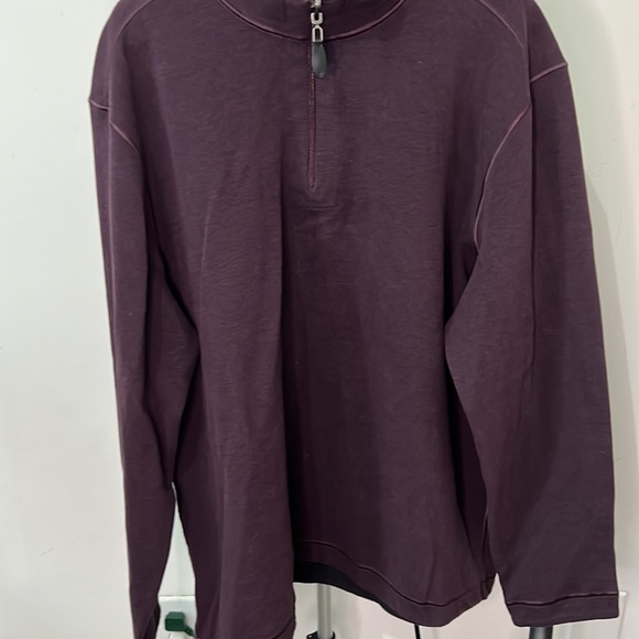 Reversible Solid Quarter Zip Johnson & Murphy Knit Sweater - Picture 6 of 10
